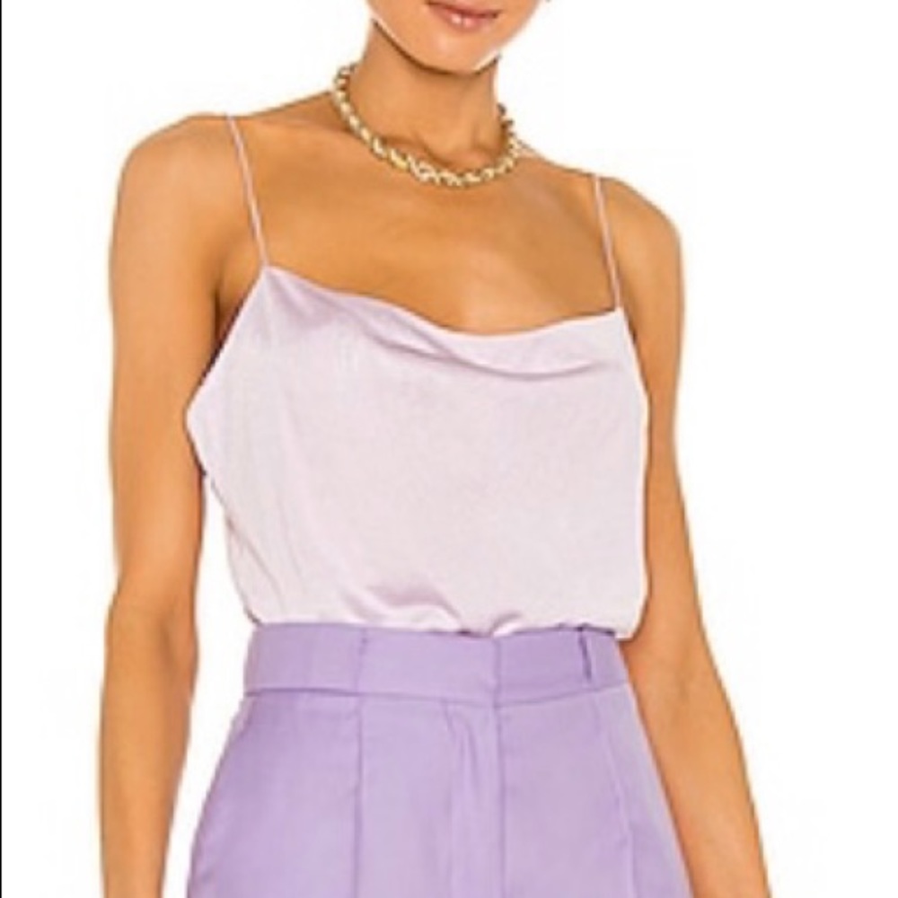 GAUGE81 “Ariana” Lavender Silky Crop Tank | Size S